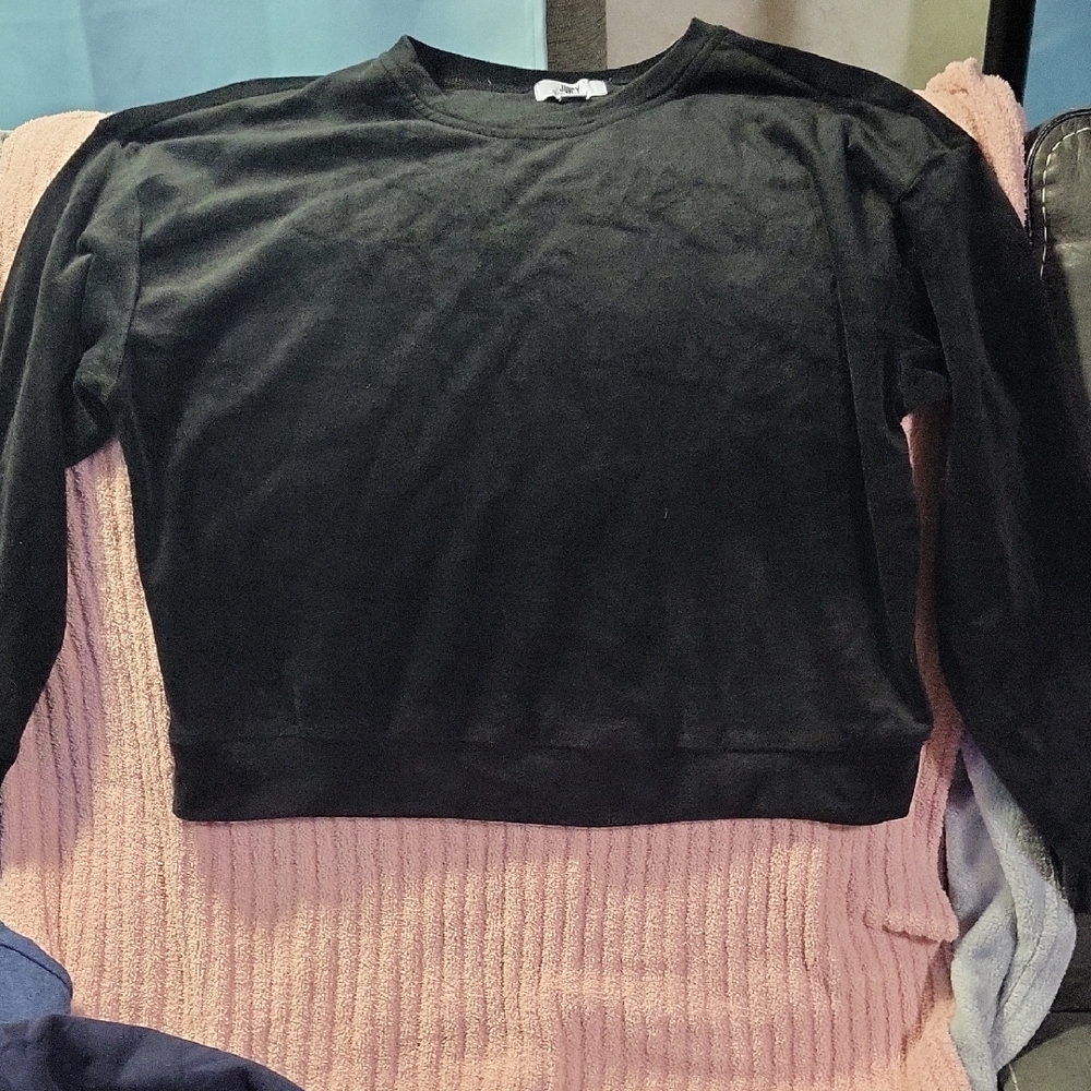 Juicy Couture Black Pullover Sweatshirt